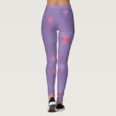 Leggings Un Motif de printemps violet et rose (Dos)