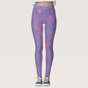Leggings Un Motif de printemps violet et rose