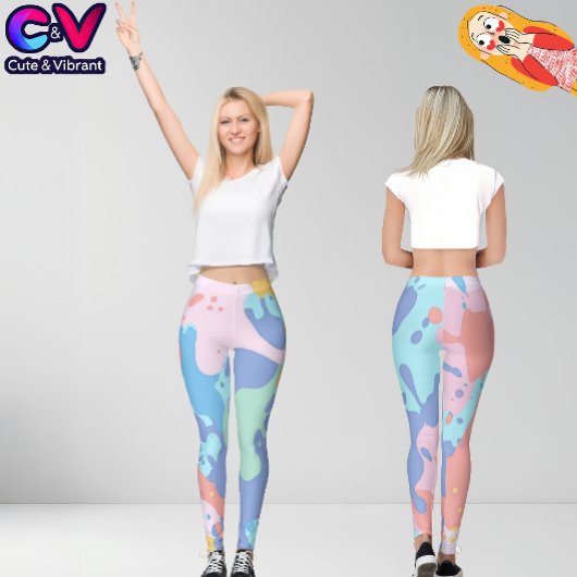Leggings Un motif désordonné de taches de peinture