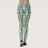 Leggings Un motif vert vintage "Ratti_Creative_Arts" (Dos)
