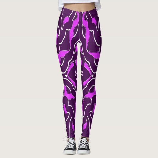 Leggings Un multicolore vibrant "Ratti_Creative_Arts" (Devant)