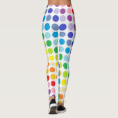 Leggings Un plus large pois d'arc-en-ciel de spectre (Dos)