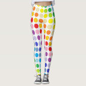 Leggings Un plus large pois d'arc-en-ciel de spectre (Devant)