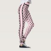 Leggings Un rêve rose avec des points noirs de yoga (Droite)