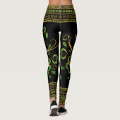 Leggings Un Shamrock irlandais à quatre feuilles de trèfle  (Dos)