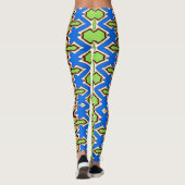 Leggings Un style vert & bleu "Ratti_Creative_Arts" (Dos)