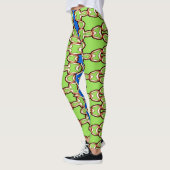 Leggings Un style vert & bleu "Ratti_Creative_Arts" (Gauche)