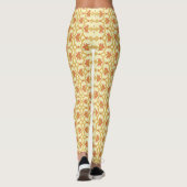 Leggings un superbe design Arrière - plan jaune et blanc (Dos)