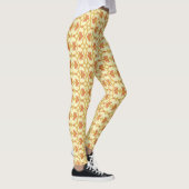 Leggings un superbe design Arrière - plan jaune et blanc (Droite)