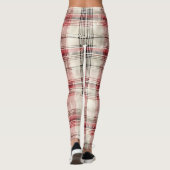 Leggings Un Tartan de Noël Floral Design série #15 (Dos)