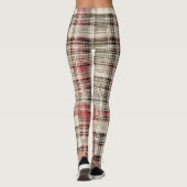 Leggings Un Tartan de Noël Floral Design Series #2 (Dos)