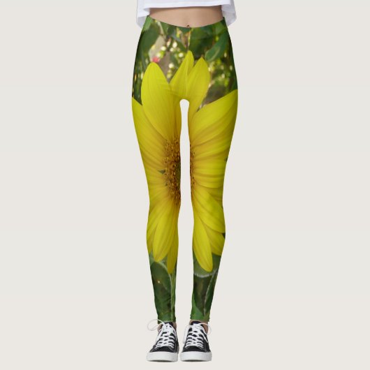 Leggings un tournesol l'été dans le jardin (Devant)
