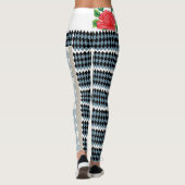 Leggings une à damiers noire et blanche avec un b blanc (Dos)