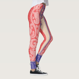 Leggings une carte au coeur rouge