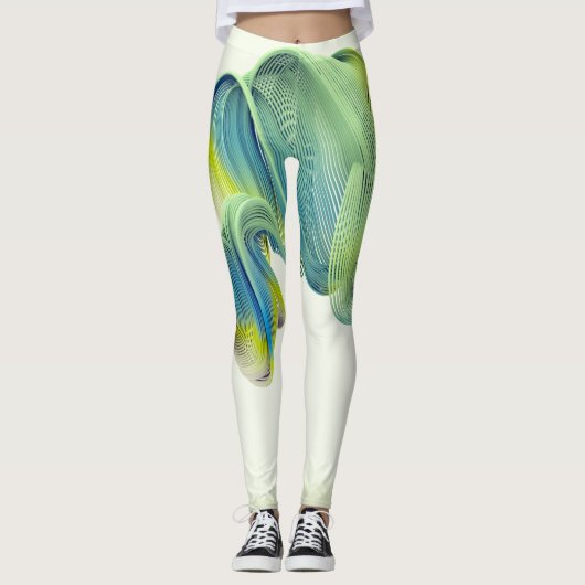 Leggings Une conception abstraite géométrique multistique m (Devant)