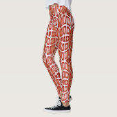 Leggings Une couleur rouge unique "Ratti_Creative_Arts" (Gauche)