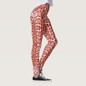 Leggings Une couleur rouge unique "Ratti_Creative_Arts" (Droite)
