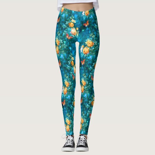 Leggings Une fée dans le jardin Série Design 11 (Devant)