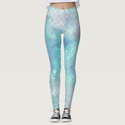 Leggings Une galaxie de sirène Série Conception 2 (Devant)