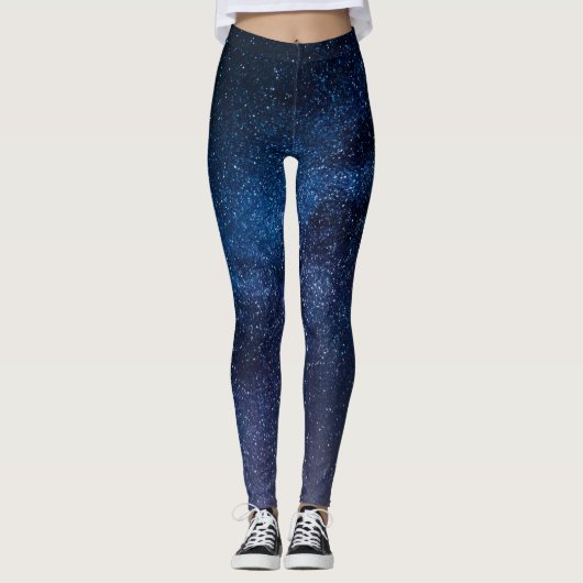 Leggings Une galaxie d'étoiles dans la nuit mignonne (Devant)