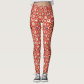 Leggings Une histoire de Noël Rétro Snowflake Motif (Devant)