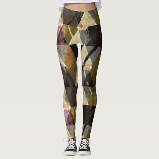 Leggings Une jambe abstraite moderne (Devant)