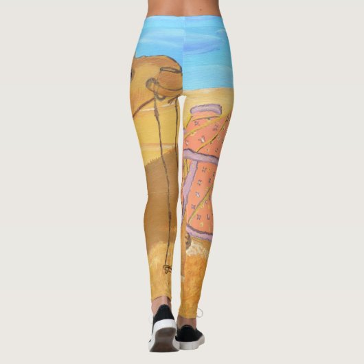 Leggings Une jambe de chameau (Dos)
