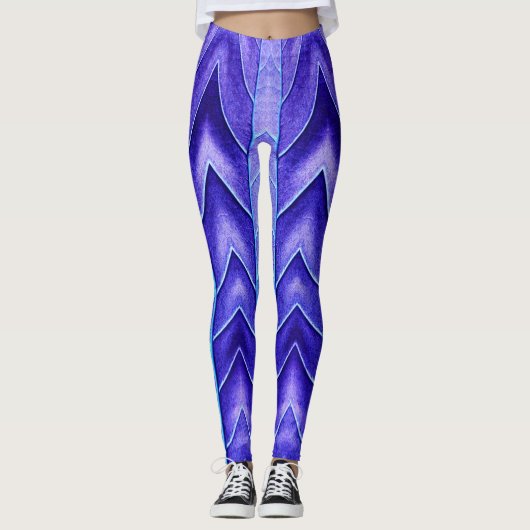 Leggings Une jambe violette vif "Ratti_Creative_Arts" (Devant)
