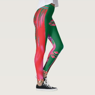 Leggings une peinture d'une grenouille dans un champ d'herb
