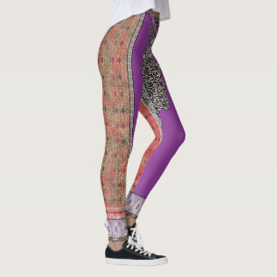 Leggings une photo d'un foulard avec un motif dessus