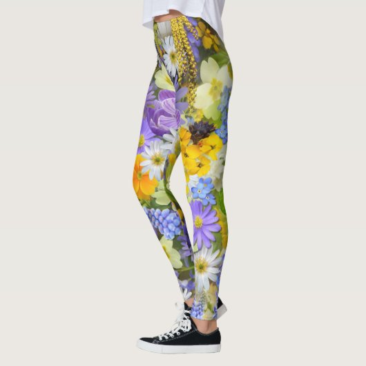 Leggings Une rafale de légendes de fleurs (Gauche)