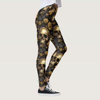 Leggings Une série de crânes et de roses Design 8