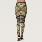 Leggings Une texture unique en bois "Ratti_Creative_Arts" (Dos)