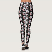 Leggings Unicorn blanc et Flowers (Dos)