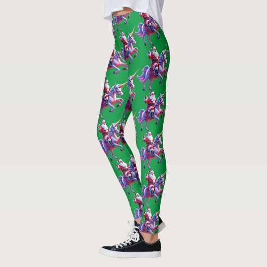 Leggings Unicorn équitation Père Noël (Gauche)