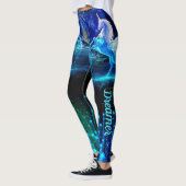 Leggings Unicorn Pegasus Dreamer Votre Texte Pantalon Yoga (Gauche)
