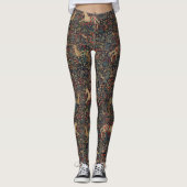Leggings Unicorne médiévale Midnight Floral Garden (Devant)