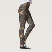Leggings Unicorne médiévale Midnight Floral Garden (Droite)