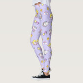 Leggings Unicorne Rainbow Star Lumière Purple Thème (Gauche)