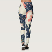 Leggings Unicornes Noël : Moyen Age Imprimer (Dos)