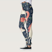 Leggings Unicornes Noël : Moyen Age Imprimer (Gauche)