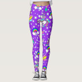 Leggings unicornes violets (Devant)