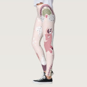 Leggings Unicorns Rainbows : Pastel Magic Arrière - plan. (Gauche)