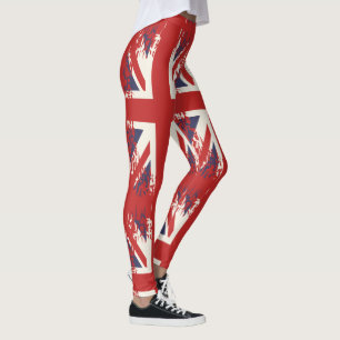 Leggings Union Jack (drapeau britannique), style grunge