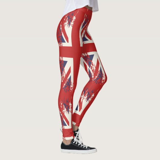 Leggings Union Jack (drapeau britannique), style grunge (Droite)
