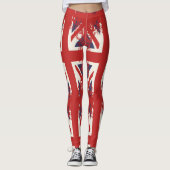Leggings Union Jack (drapeau britannique), style grunge (Devant)