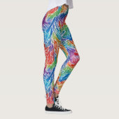 Leggings Unique Artsy Rainbow Watercolor Motif (Droite)