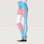 Leggings Unique couleur LGBTQ Transgender Pride Texte (Gauche)