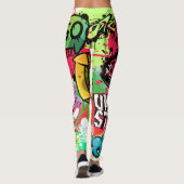 Leggings Unique eye catching graffiti Spray paint Modern (Dos)