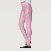 Leggings Unique Flower Pattern Designed (Gauche)